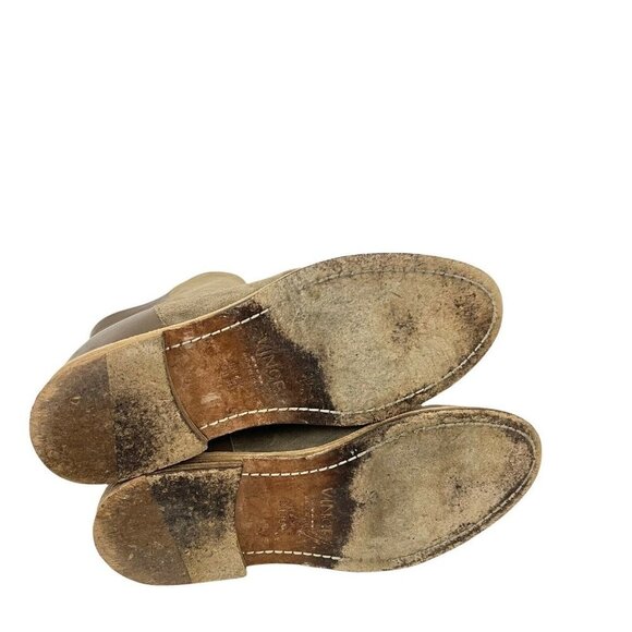 Vince Size 6.5 Grayson Suede Leather Hidden Wedge Ankle Boots In Flint - Picture 6 of 7